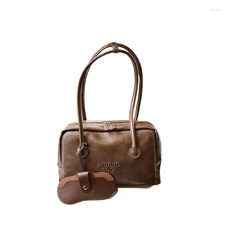 Free Shipping Totes Brand Designer PU Leather Women's Shoulder Bag Retro Vintage Purse Crossbody Pillow Bowling Handbag Designer Bag Luxury Bag T