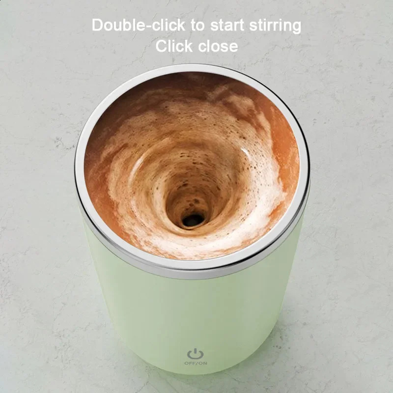 Automatic Mixing Cup Self Stirring Magnetic Mug USB Rechargeable Stainless Steel Milk Stirring Coffee Cup Smart Mixer Water Cup 241015