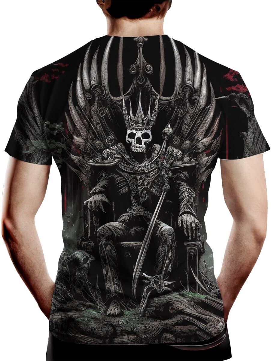 Mens T shirt Men's Skull Graphic Tshirt 3D Print Skeleton Shirt for Men Funny Skull Tees Top tee Casual tops summer clothes Trendy Fashion cool