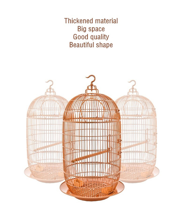 Pet Birds Breeding Cage Rounded Parrot Pet Cage Vintage Hanging Antique Finishing Cage