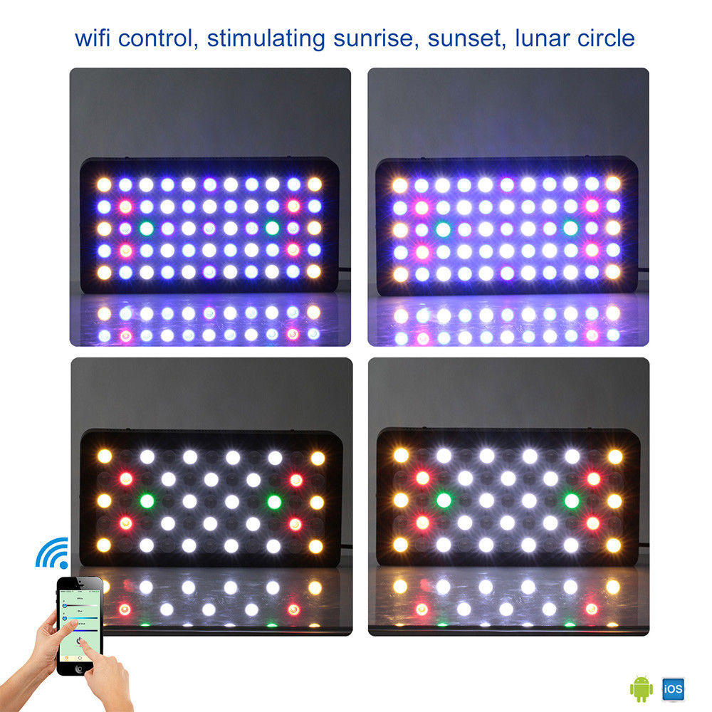 165W Led Aquarium Lamp WIFI APP Dimmable Coral Reef LED Grow Light for Aquarium Fish Tank
