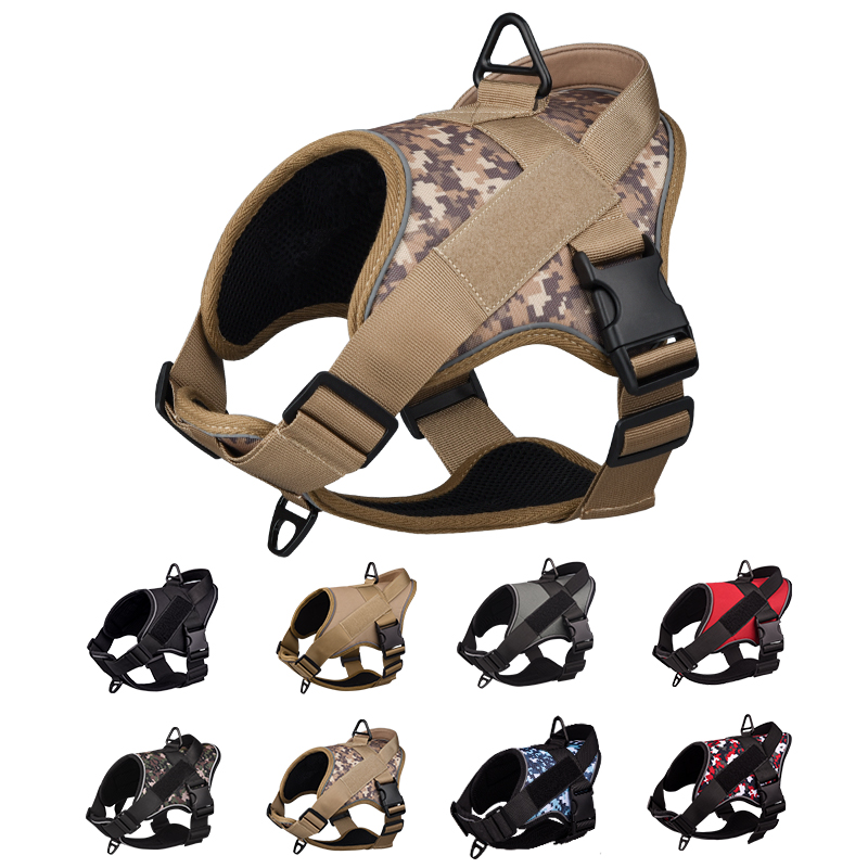 K9 Wholesale Large Dogs Reflective Safety No Pull Pet Heavy Duty Tactical Dog Harness
