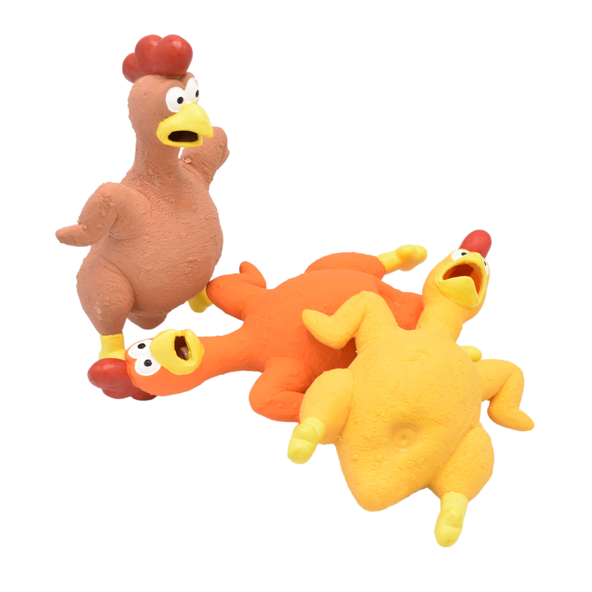 Cute Latex Chicken Shape Pet Squeak Toys Dog Cat Puppy Chew Sound Toys Simulation Screaming Chicken Creative Dog Accessories