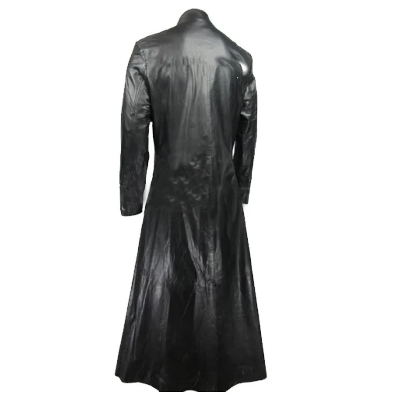 Mens Coats PU Leather Trench Jacket Spring Fall Winter Top Slim Korean Streetwear Gothic Moto Biker Punk Outwear Men Clothing 240930