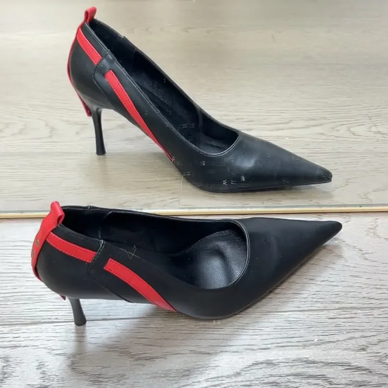 2024 New Pointed Fine Heel Riveted High Heels for Women's Niche Design Versatile Shallow Mouth Single Shoes heel with box 241121