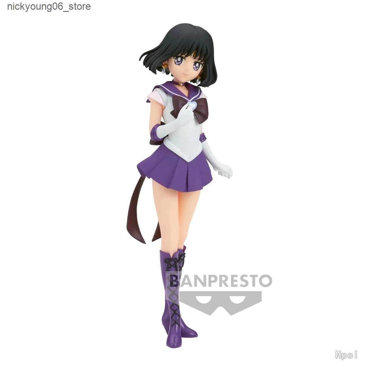 Cartoon Figures 23CM Anime SAILOR MOON Kaiou Michiru Figure GLITTER GLAMOURS Ver Tomoe Hotaru Model Toy Gift Tenoh Haruka Aciton Figure Doll L240910