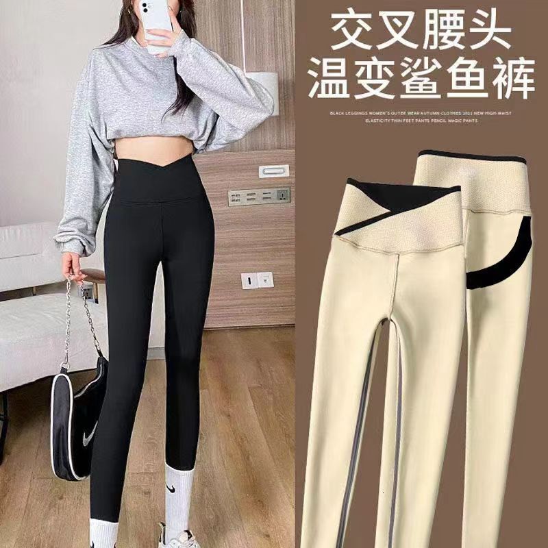 2025 New Designer Warm Thick Shark Pants Velvet High trend Waist and High Waist Pencil Pants Women s Underwear