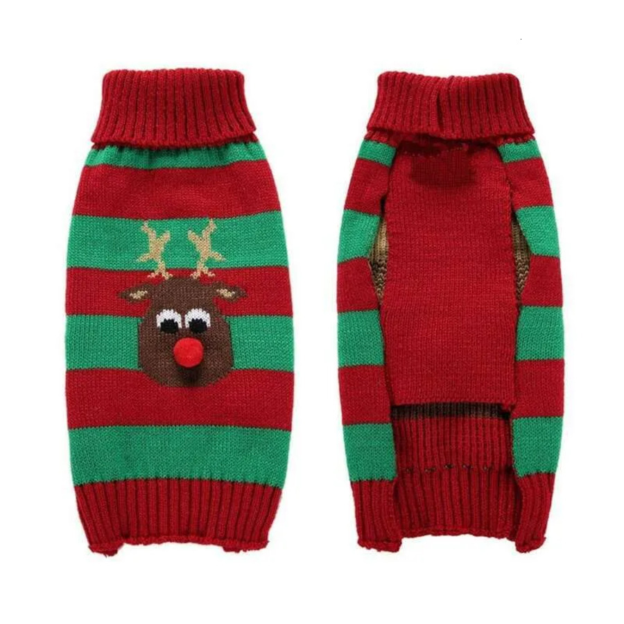 Pets Reindeer Warm Cute Cartoon For Costume Christmas Sweater Puppy And Cat Jumper Knitwears Winter Dog Clothes 285