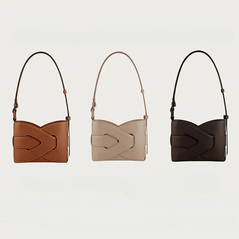 Womens woven niche retro single shoulder twisted bag handbag tilted body bucket n inspiration for gifts 241014