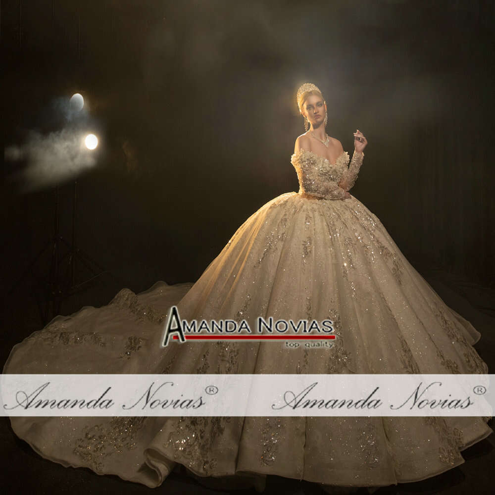 Off The Shoulder Sleeves Wedding Dress