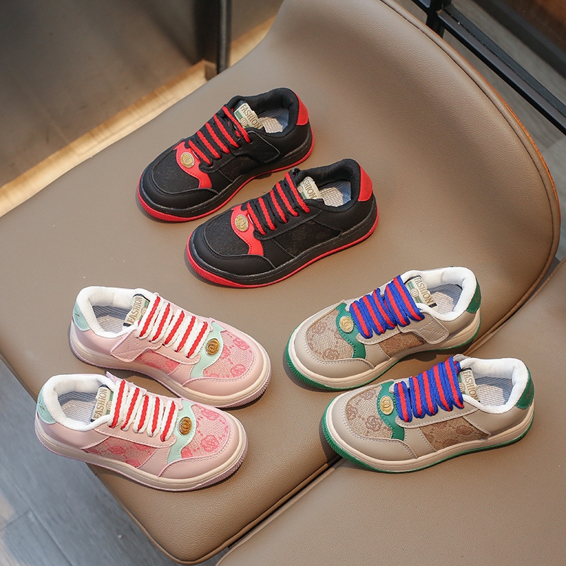 Boys' Shoes Spring and Autumn 2024 New Children's Sports Shoes Breathable Designer Top Girls' Fashion Board Shoes Trend