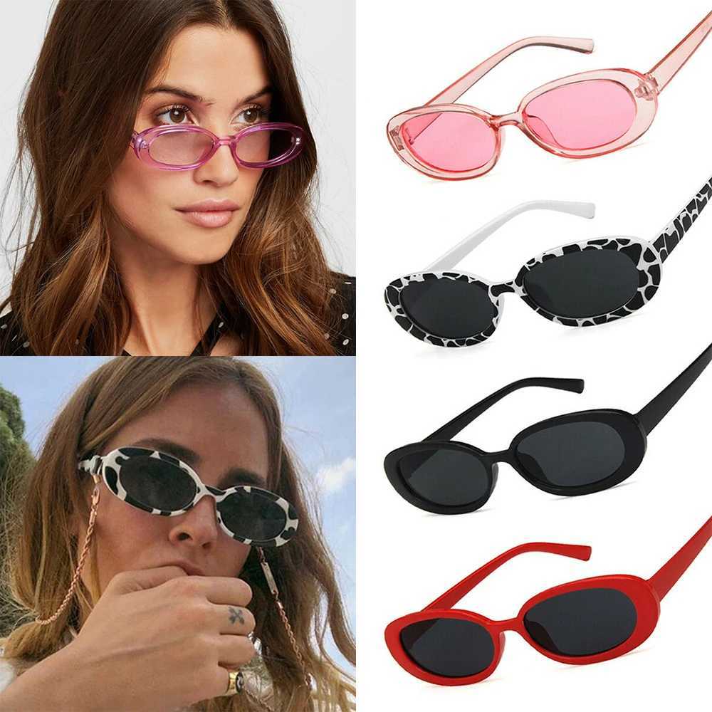Summer New UV400 Sunglasses Womens Fashion Retro Small Oval Frame UV Protective Sunglasses Sunshade Glasses Fashion Street Glasses W241015