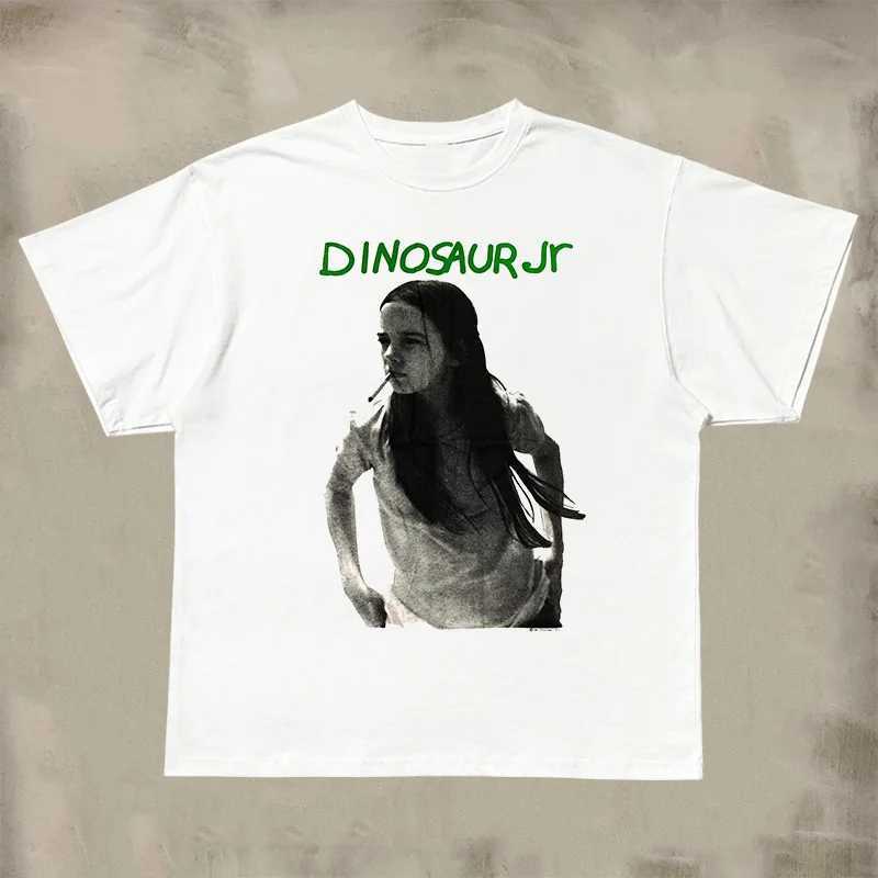 Men's T-Shirts Dinosaur Jr Alternative Rock Band Dinosaur II Short Slve T-Shirt Vintage Mens and Womens Couples H241015 ARY0