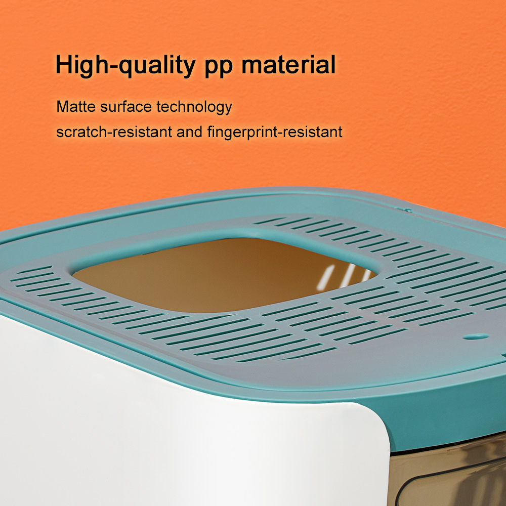 PAKEWAY OEM ODM New Closed Cat Toilet Plastic Large Space Cat Litter Box Cat Litter Trays