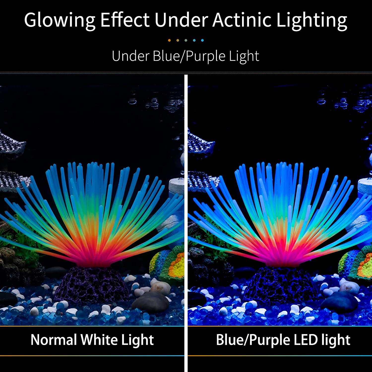 Glowing Fish Tank Decorations Plants Glow Aquarium Decorations Glowing Mushroom Coral Plant Ornaments Fish Tanks Accessories