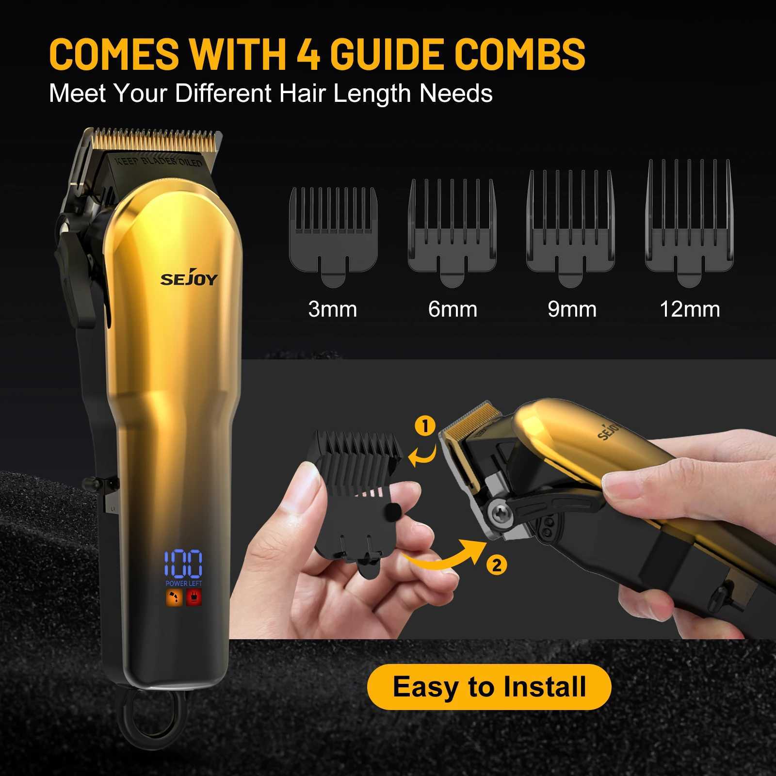 Rechargeable Professional Electric Hair Clipper Clippers Trimmer Household Low Noise Beard Machine Personal Care Haircut ToolXJ2410