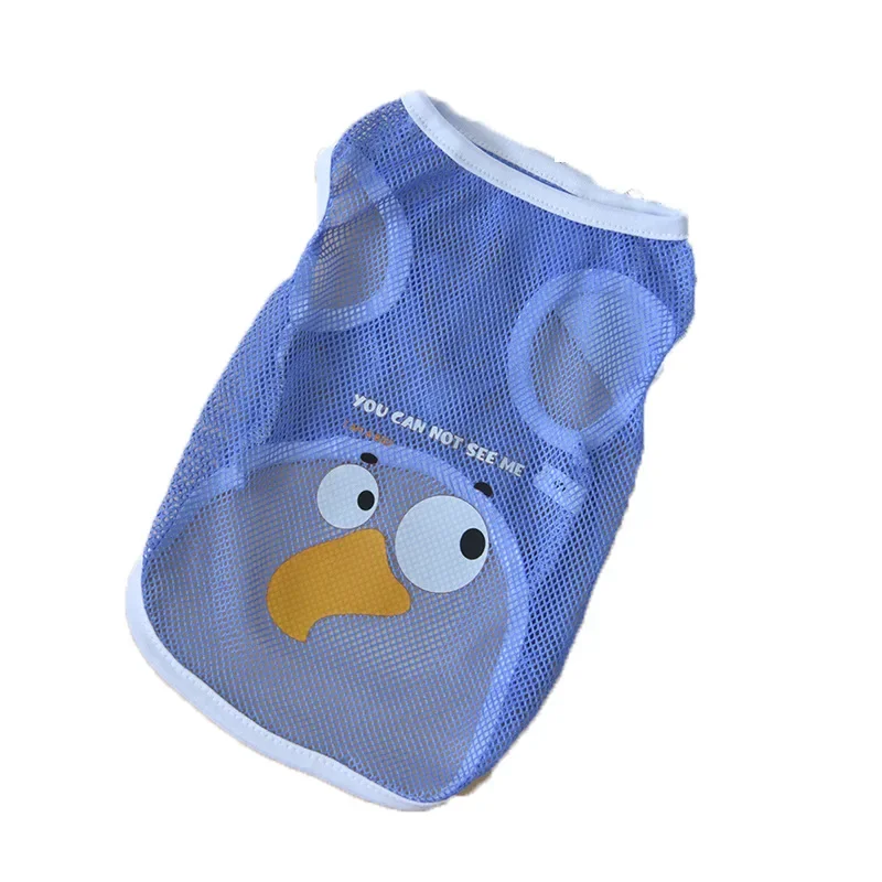 Pet Dog Clothes Summer Cool Mesh Dog Vest Bichon Frise Corgi Teddy Thin Breathable Cartoon Print Vest XS-6XL Puppy Cat T Shirt