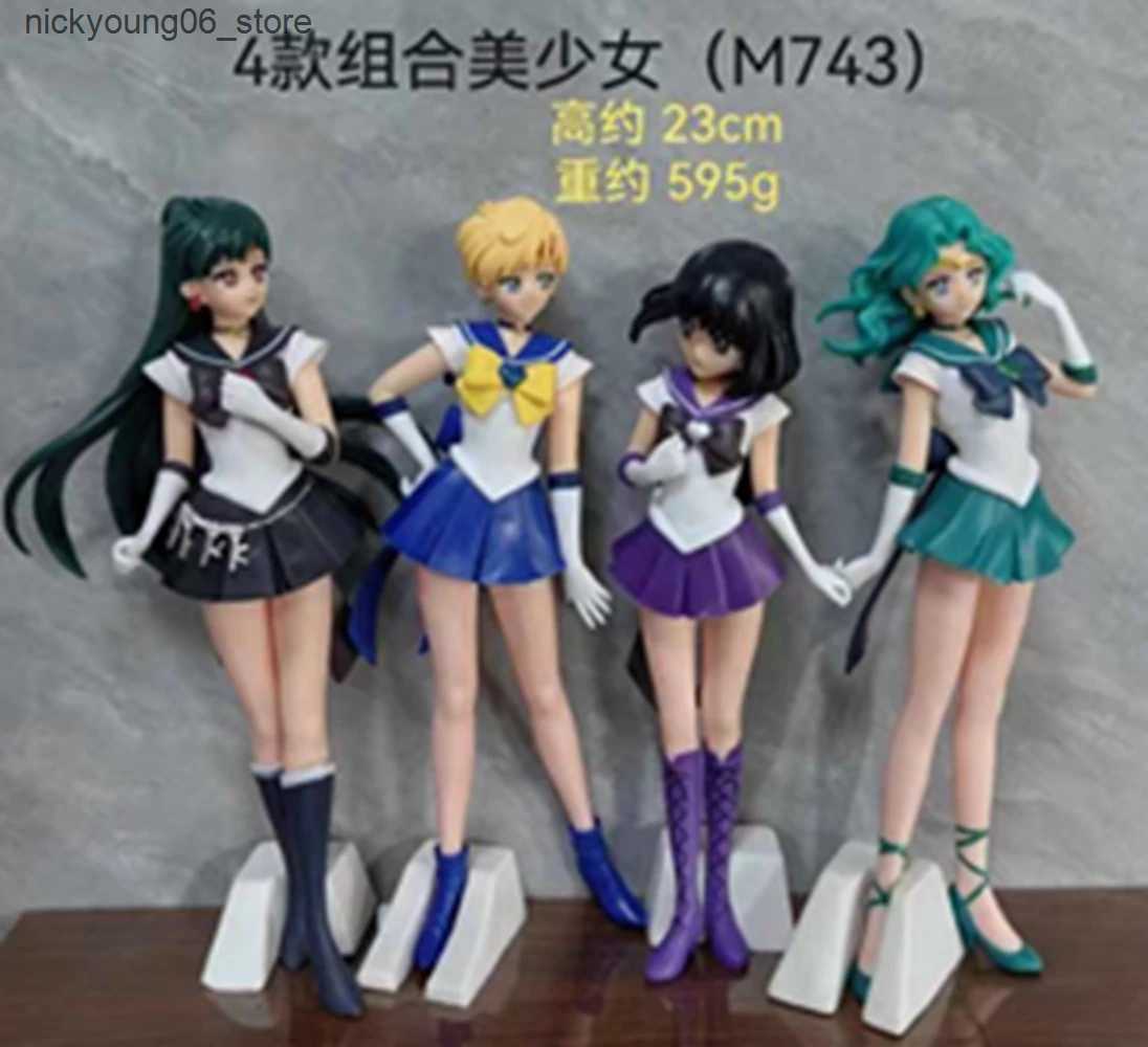 Cartoon Figures 23CM Anime SAILOR MOON Kaiou Michiru Figure GLITTER GLAMOURS Ver Tomoe Hotaru Model Toy Gift Tenoh Haruka Aciton Figure Doll L240910