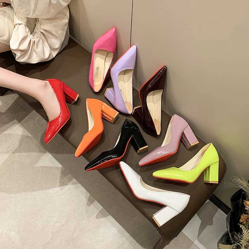 Fashion High Heels Luxury Bridal Shoes Thick High Heels Mary Jane Shoes New High Heels Pink Womens Shoes Size 43 Y241014