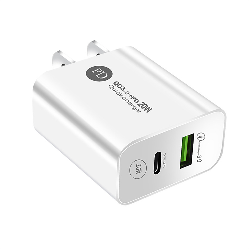 Quick Charging 12W 20W Dual Ports PD Wall Charger Portable Type c Power Adapters EU US UK Plug For iPhone 16 15 14 Plus 13 12 11 Pro Max Samsung S24 S