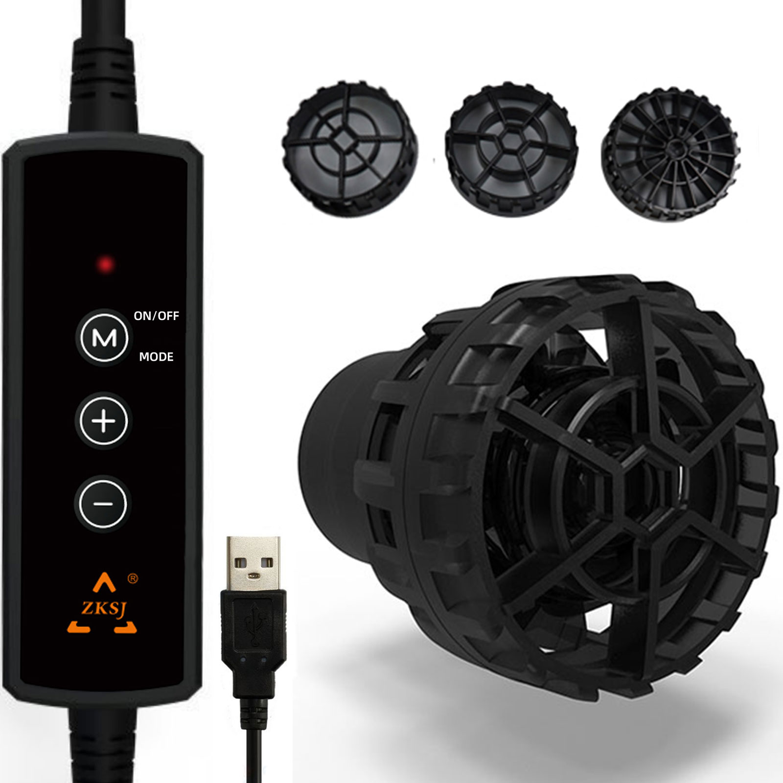 ZKSJ Aquarium Wave Pump Slim2000L/H DC5V Wave Filter Pump Fish Tank Wave Pump Small and Quiet