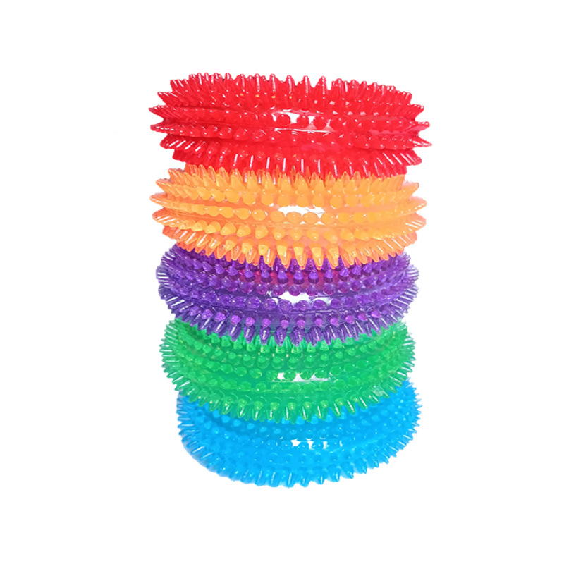 Wholesale High Quality TPR Teething Resistance And Bite Resistance Training Thorn Ring Dog Pet Toys