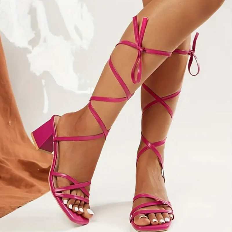 Roman high-heeled sandals womens designer sexy shoes summer new pump 2024 walking beach slider dress fashionable Zaptos Mujer Y241014