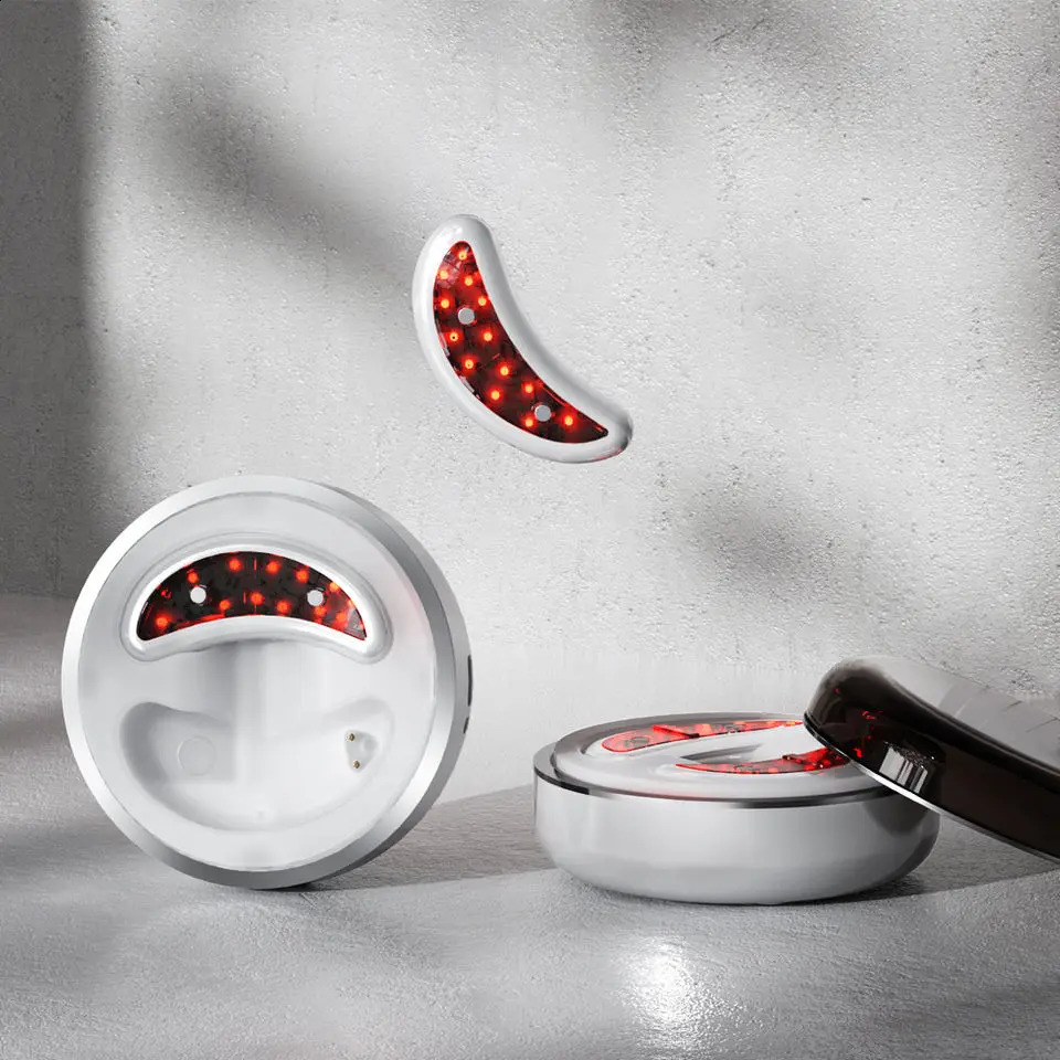 Led Red Light Eye Care Therapy Ems Massager With Gel Patch For Treatment Under Eye Wrinkle 241015