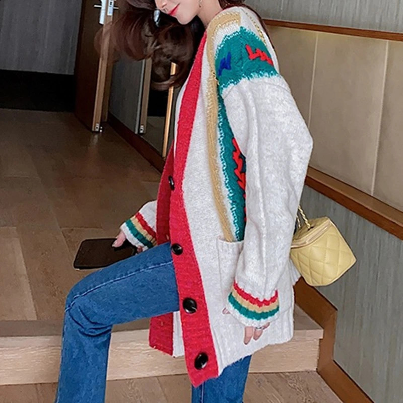 Knitted ugly Christmas sweater knitted mens cardigan sweater vintage cardigan sweater jacket 241007