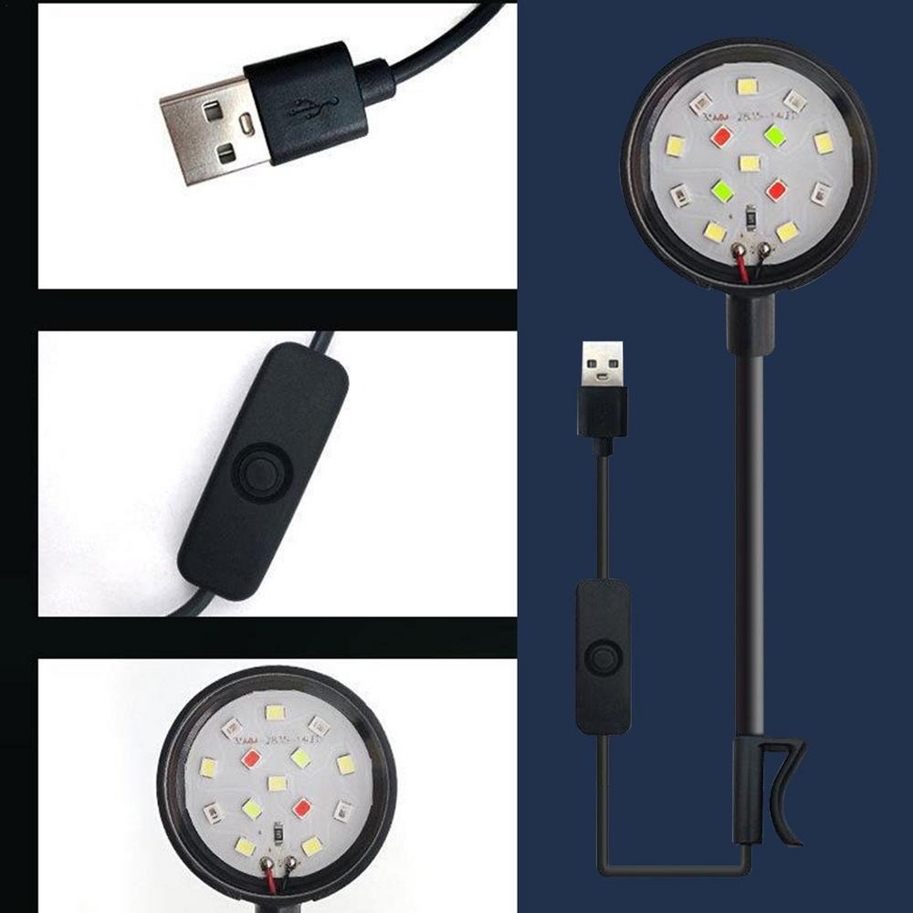 1 PCS Durable Aquarium Plant Light 360-Degree Rotation Fish Tank Lamp With Clip High Quality USB-Plug Aquarium Lamp