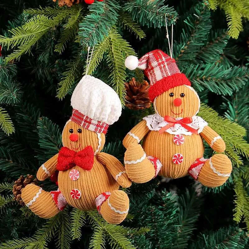 Man Decorations Gingerbread Tree Doll Cookie Christmas New Year Holiday Decoration Pendant L240910