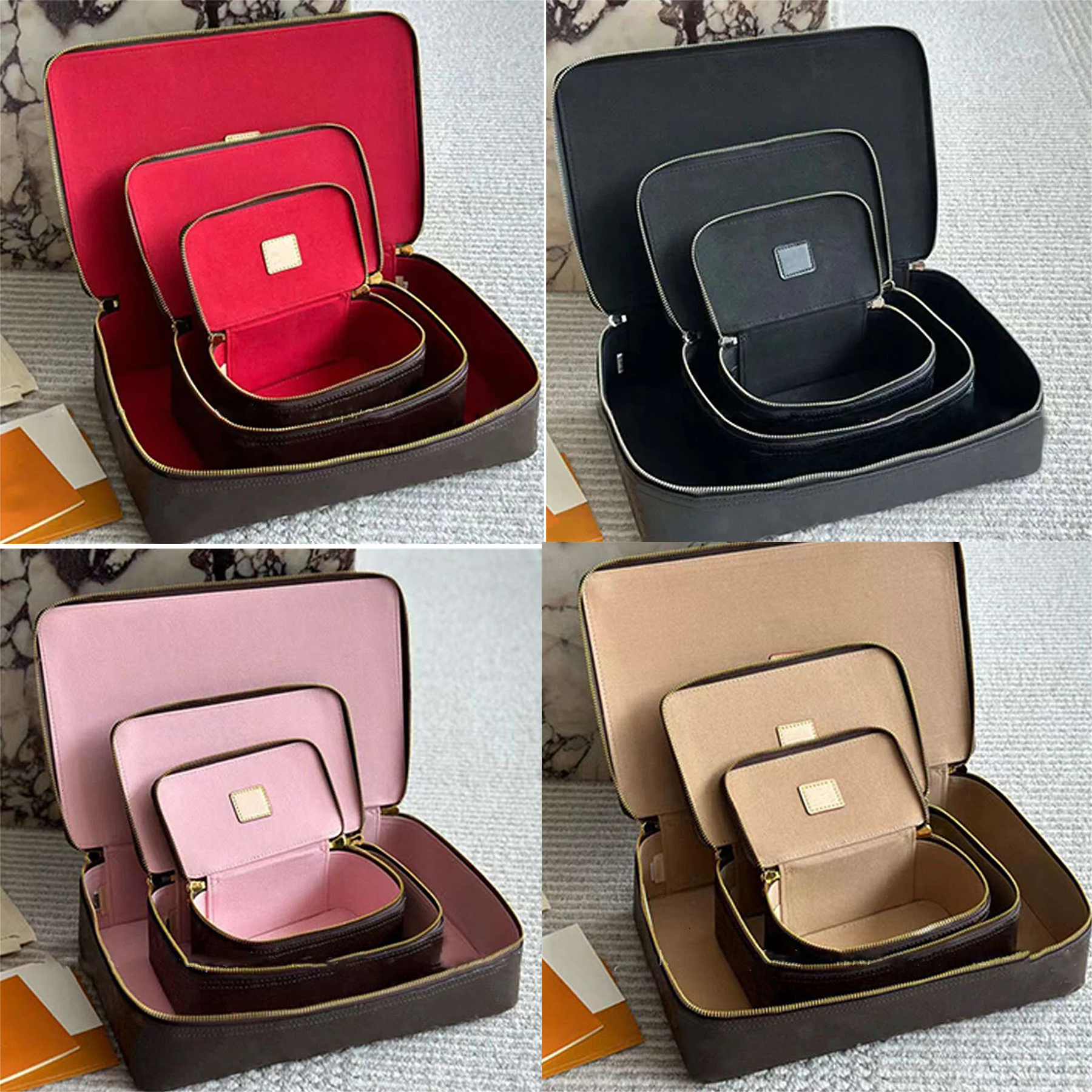 3 in 1 dopp kit toilet pouch luxury designer cosmetic bag dopp kit cosmetique cosmetic pouch women men wash bags beauty makeup case fashion makeup bag toiletry bag