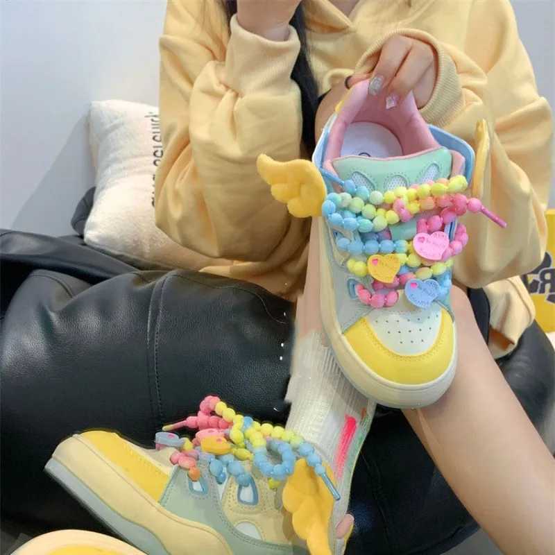 Kawaii Shoes Women Platform Sneakers Cute Tennis Female Korean Fashion Flats School Vulcanize Footwear Spring SummerLX241015