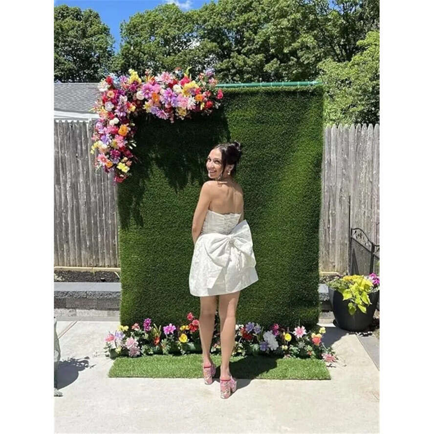 Dresses Lovely Pink Homecoming With Big Bow Back A E Strapless New Sexy Lace-Up Backless Mini Short Tail Prom Party Gowns Bm3221 less