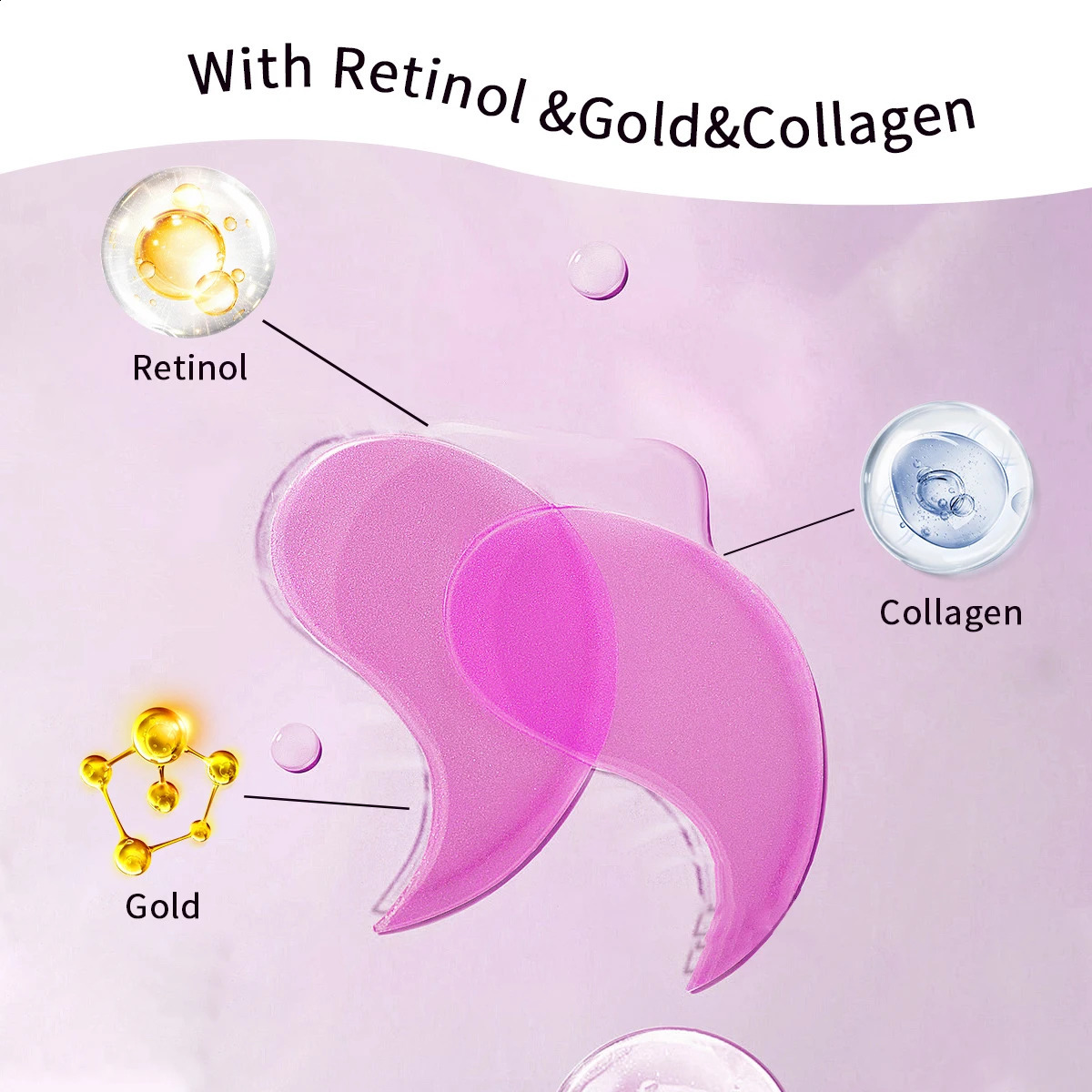 60PCS IREV Retinol Eye Mask Patch 24K Gold Hyaluronic Acid Eye Mask Skin Lighten Korean Skincare Products 250327