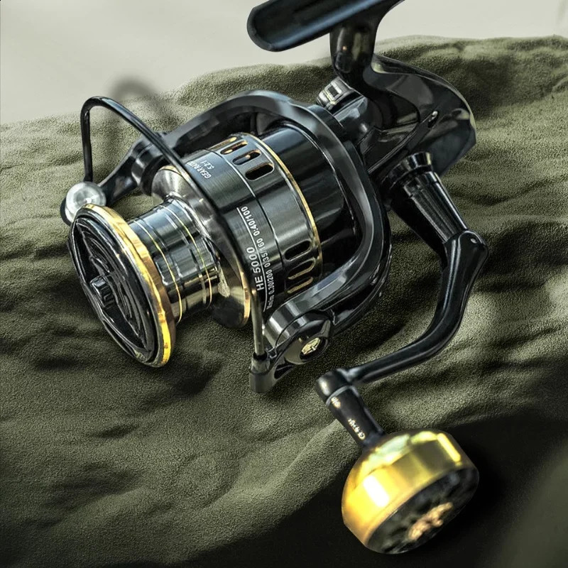 High quality metal wire spool fishing rotating reel used for Carp ball bearings HE7000 cup sea shovel 241015