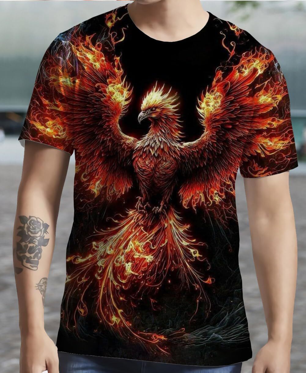 Mens T shirt Mens T-Shirt 3D Print T-Shirts Short Sleeve Crew Neck Graphic Tee Men graphic tee Casual tops summer clothes Breathable and stylish cool
