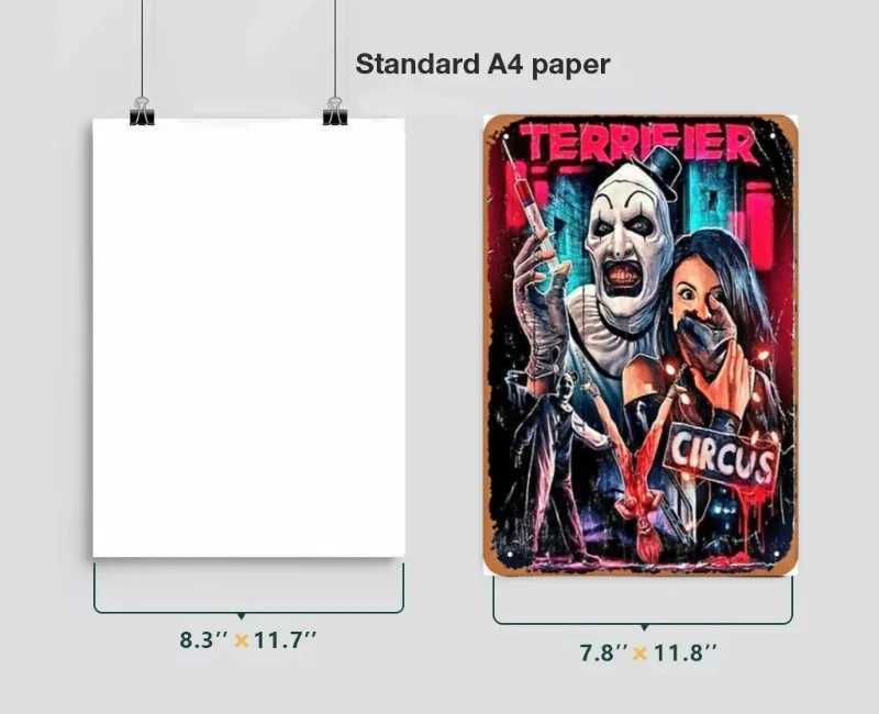 Metal Tin Poster Retro Horror Movie Metal Tin Sign Plaque Poster for Bar Club Wall Decor Retro Home Vintage Wall Plate PendantXJ241010