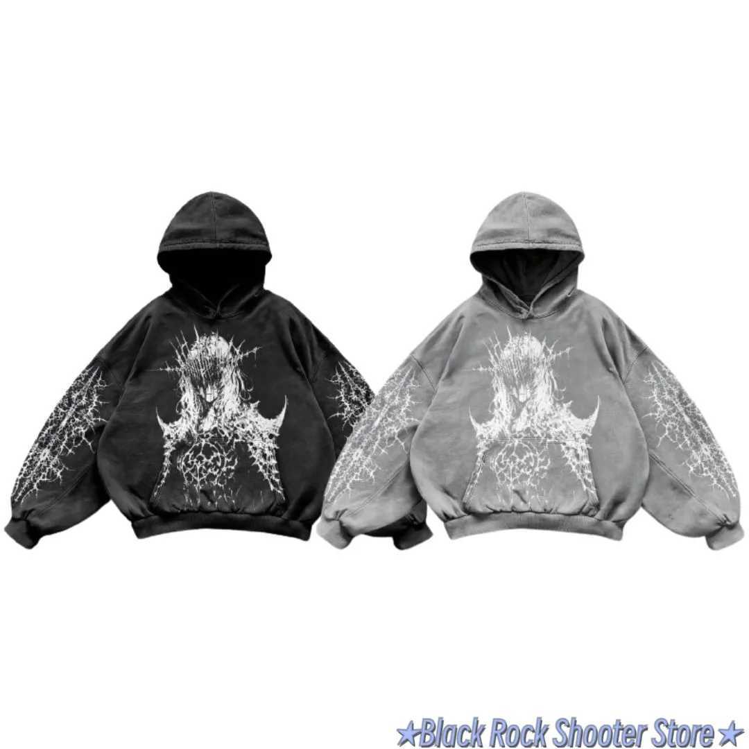 Men&#039;s Hoodies Sweatshirts Harajuku gothic hoodies women cotton heavy material clothes oversized hoodie sweatshirts goth y2k tops strtwear men clothing T241015