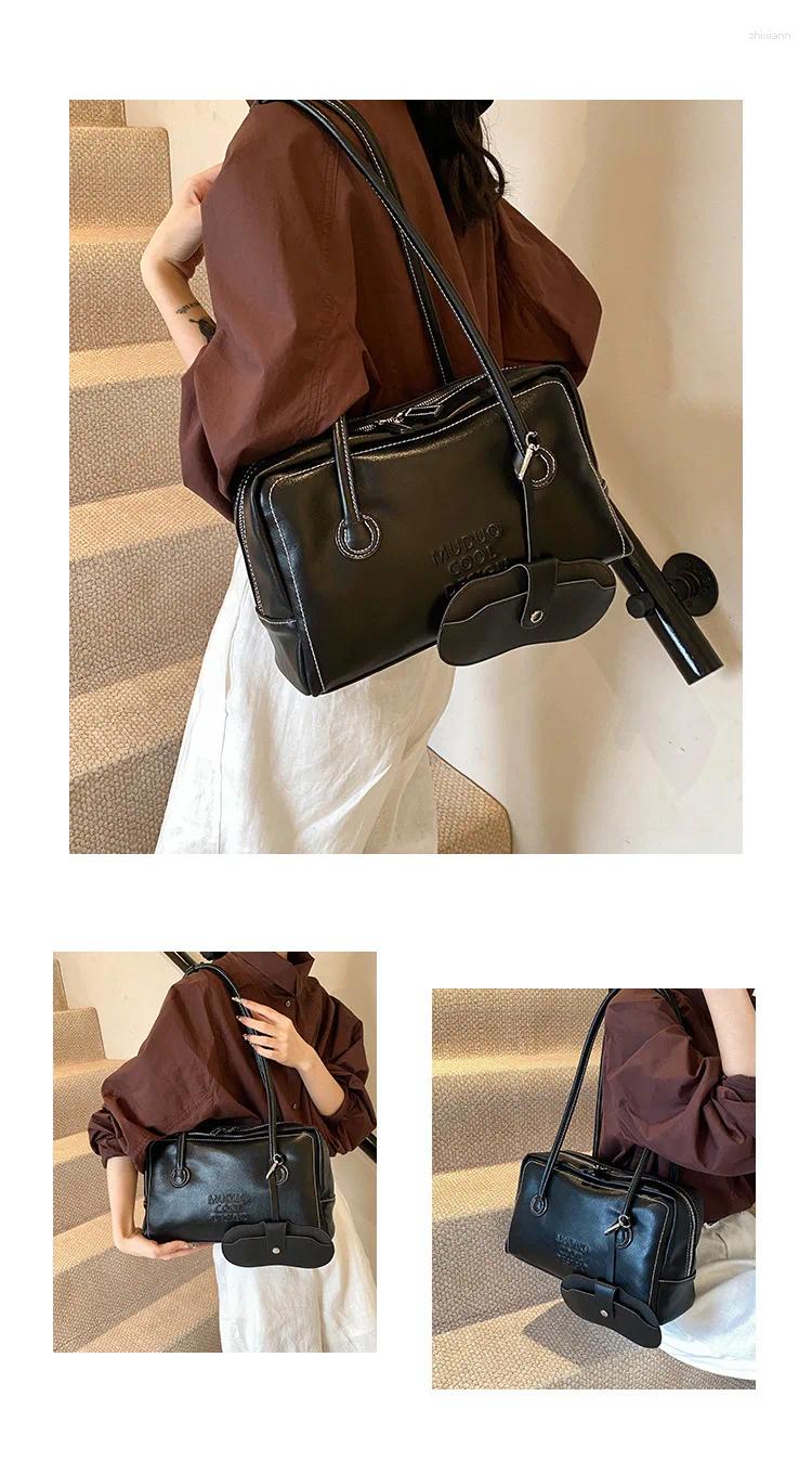 Free Shipping Totes Brand Designer PU Leather Women's Shoulder Bag Retro Vintage Purse Crossbody Pillow Bowling Handbag Designer Bag Luxury Bag T