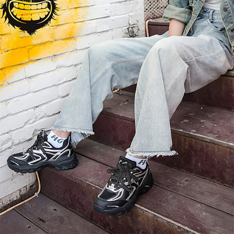 JNDO Hungry Gorilla Dad shoes men women designer sneakers cream black silver grey yellow green luxury outdoor platform womens mens trainers