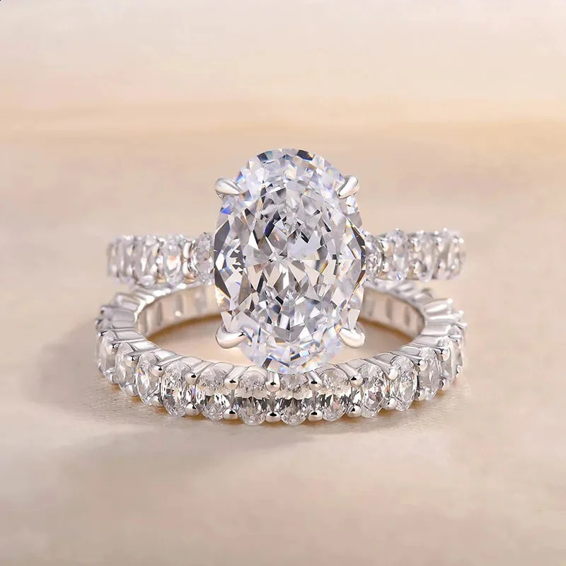 14K Platinum Valuable Laboratory Diamond Promise Ring Set Engagement Ring Mens and Womens Party Jewelry Gift241015