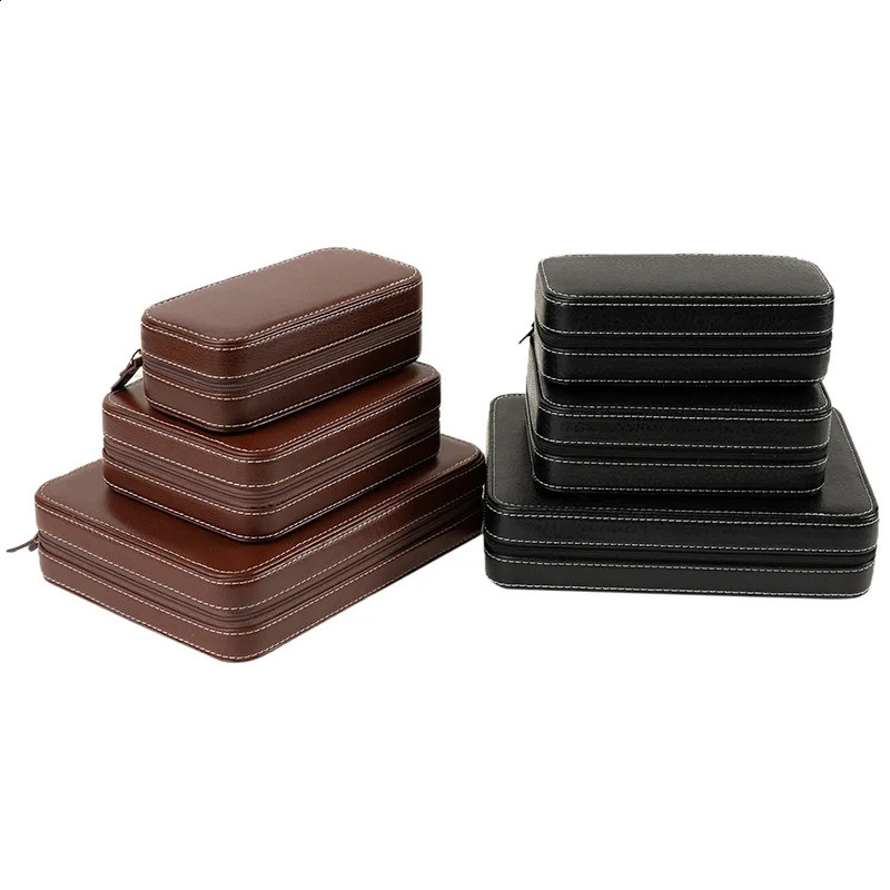 Organizer of the 6/10/12 girls portable watch storage box for featuring a classic style multifunctional watch display box with zipper 241011 - view 7