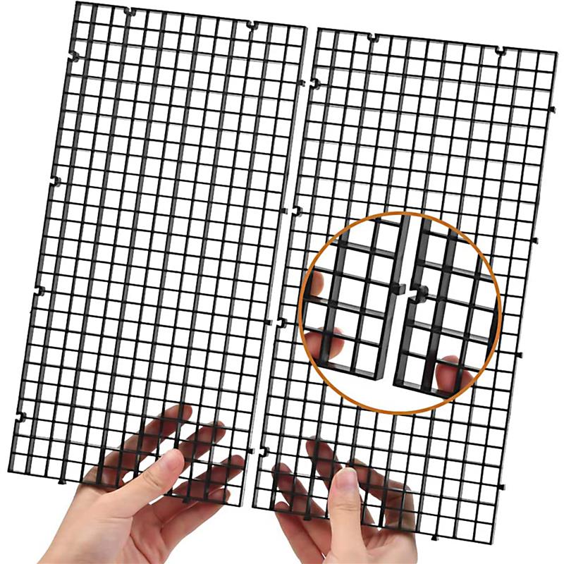 Aquarium Bottom Divider Isolate Board: 16pcs Tank Divider Trays Grid Aquarium Egg Crate Light Diffuser Partition Net Pane Black