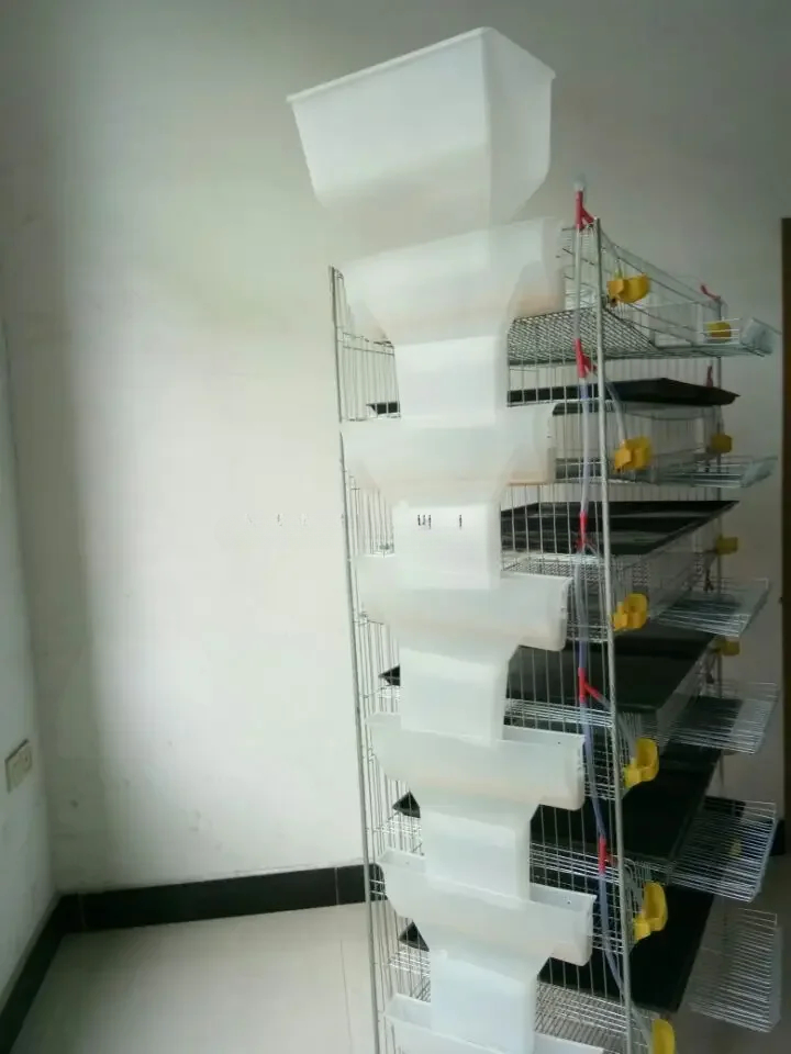 Vertical Quail Cage 300-400 Quail Capacity Encrypted Galvanised Ladder Type Brooder Cage Automatic Feeding Egg Collector