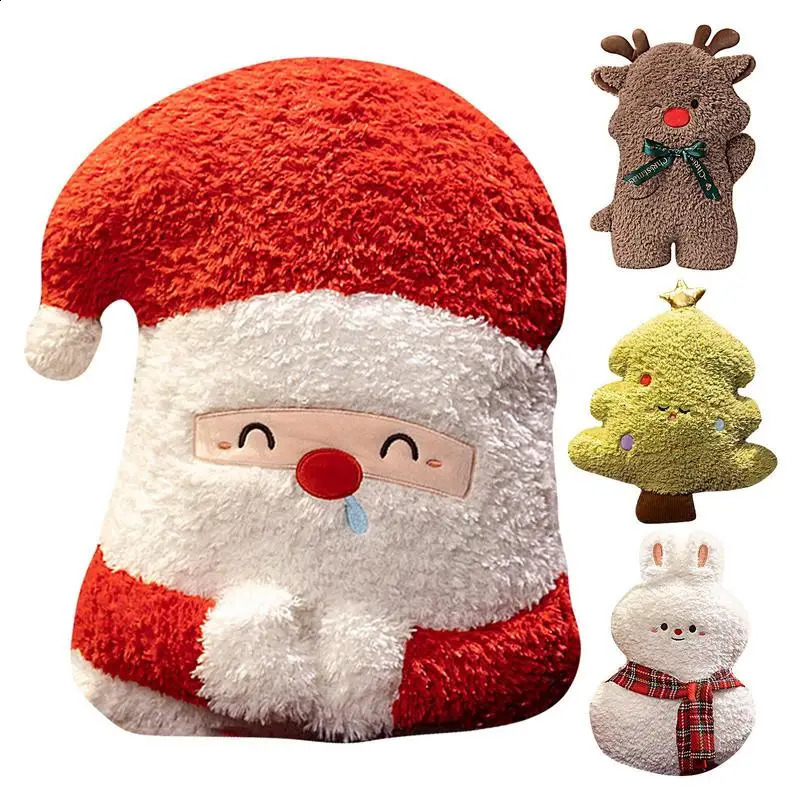 Cute Santa Claus Elk Christmas Tree Snow Bunny Plush Toy Pillow Cushion Plush Stuffed Pillow For Family Friends Children 241007
