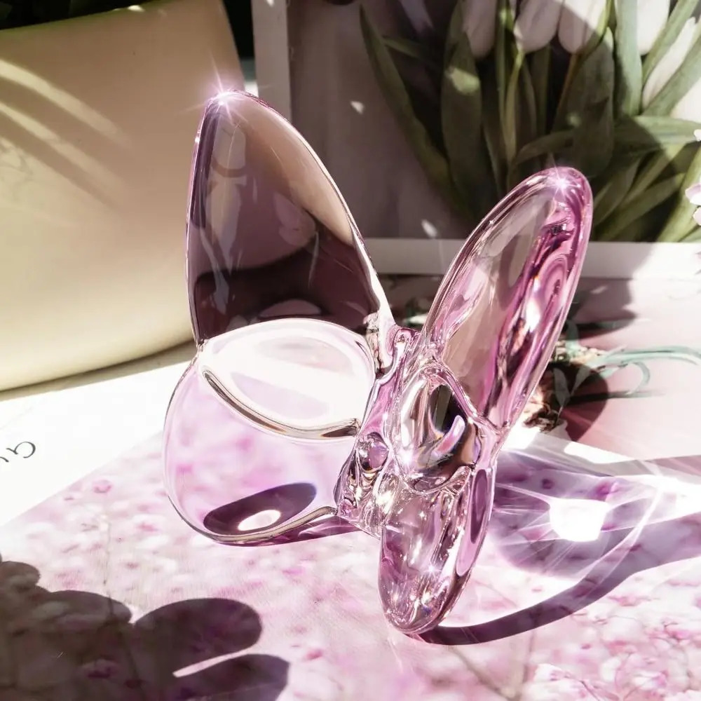 Colorful crystal butterfly pattern hightemperature reflective glass decoration vivid home 241014