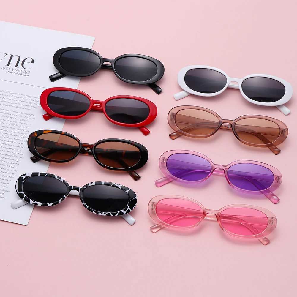 Summer New UV400 Sunglasses Womens Fashion Retro Small Oval Frame UV Protective Sunglasses Sunshade Glasses Fashion Street Glasses W241015