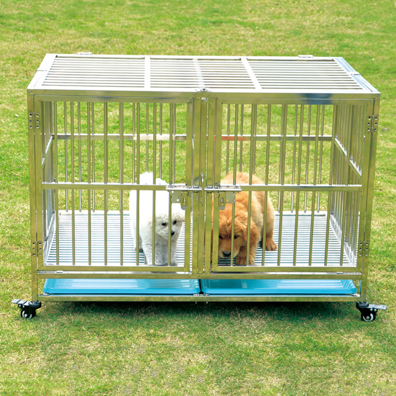 Custom Size 36" Pet Cage Wholesale Black Stainless Steel Dog Cages