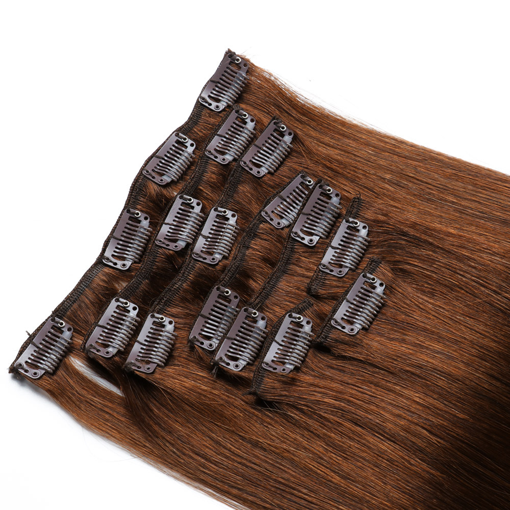 Clip In Hair Extensions 4# 2#1B# 1# 6# 8# Brazilian 100% Human Hair Products Straight Malaysian Virgin Hair 7 pieces/set 70g